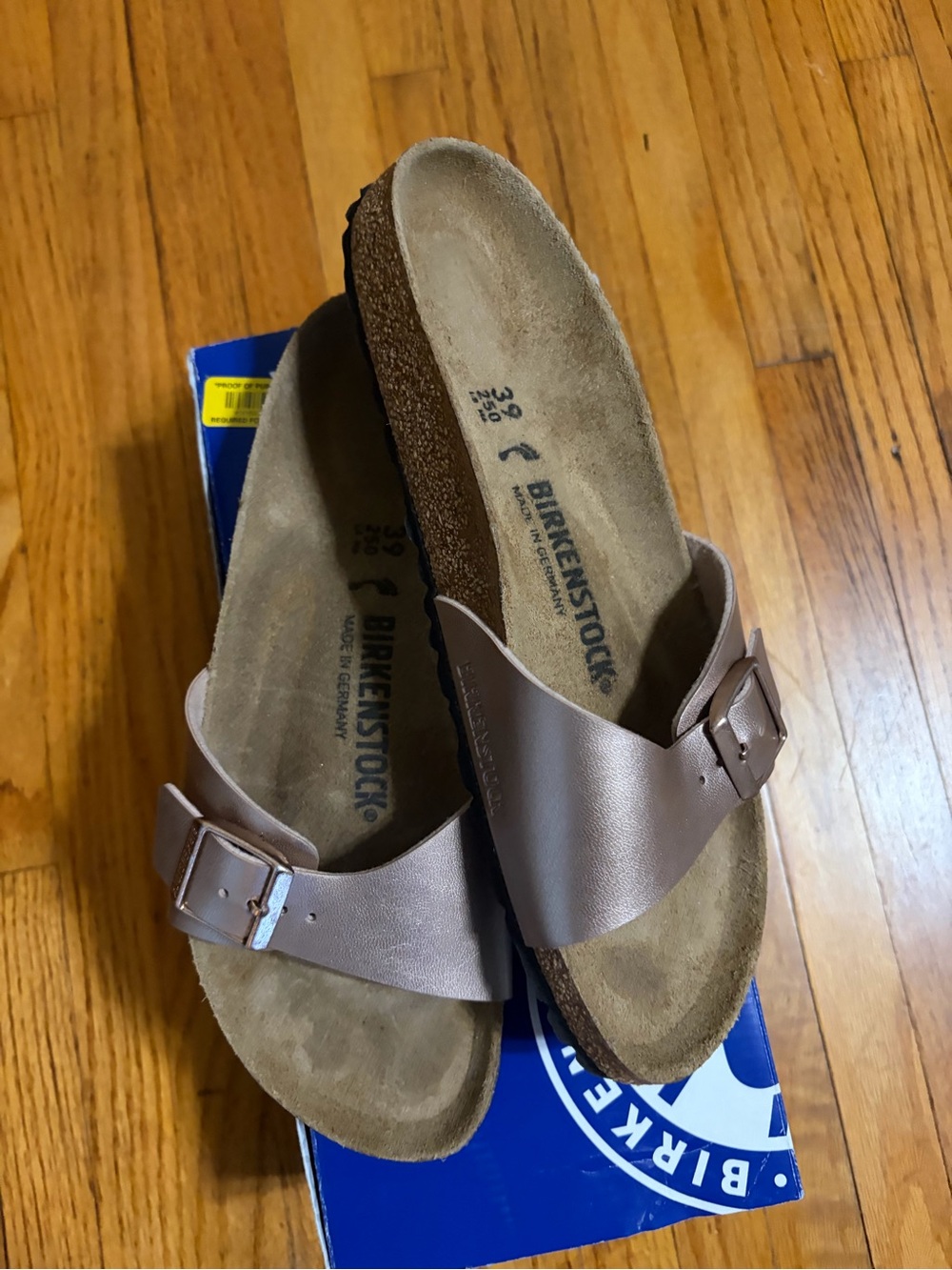 Birkenstock Single-Strap Sandal in Rose Gold